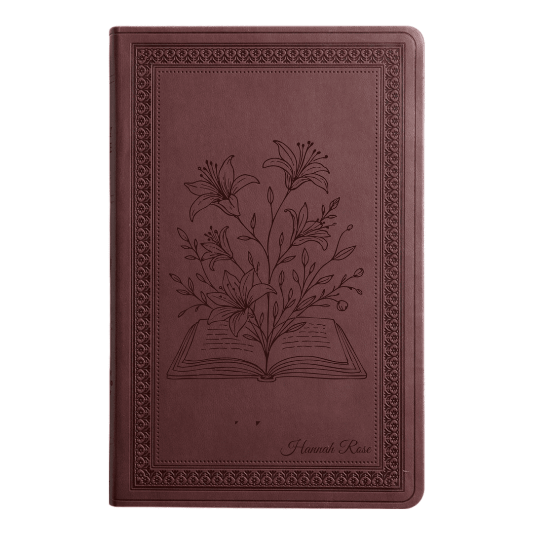 ESV Purple Plum Standard Size Holy Bible Large Print | Floral Collection 2 - Shepherds Shelf