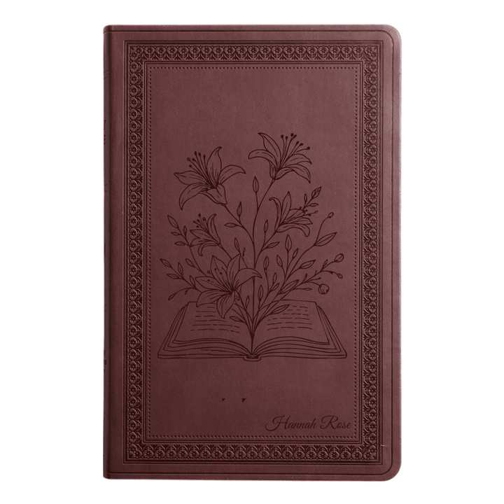 ESV Purple Plum Standard Size Holy Bible Large Print | Floral Collection 2 - Shepherds Shelf