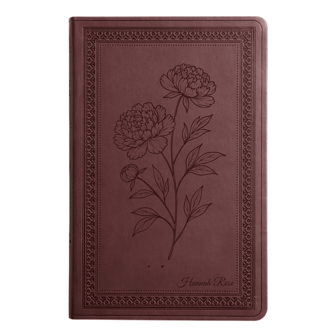 ESV Purple Plum Standard Size Holy Bible Large Print | Floral Collection 2 - Shepherds Shelf