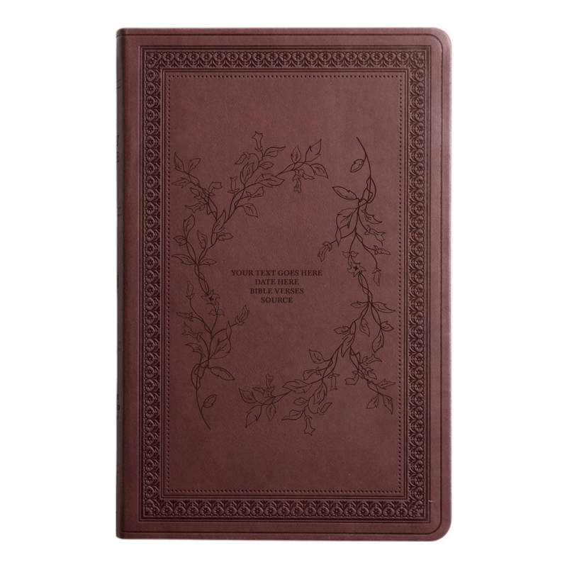 ESV Purple Plum Standard Size Holy Bible Large Print | Floral Vines