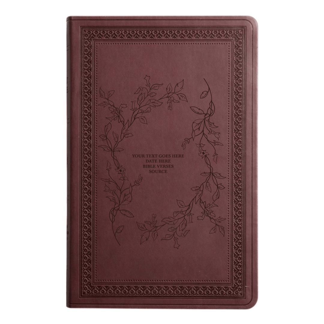 ESV Purple Plum Standard Size Holy Bible Large Print | Floral Vines - Shepherds Shelf