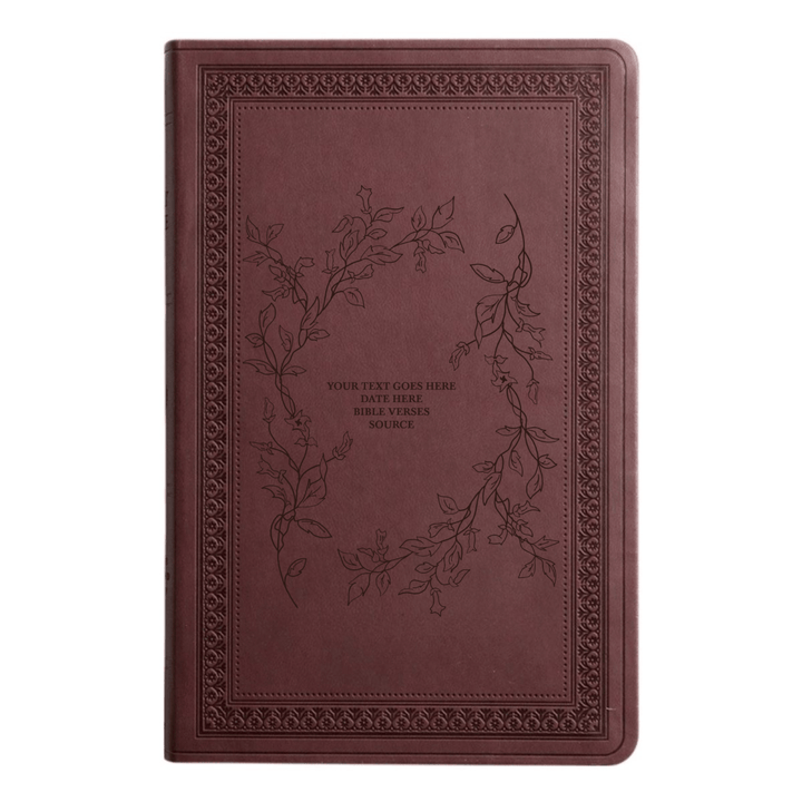 ESV Purple Plum Standard Size Holy Bible Large Print | Floral Vines - Shepherds Shelf