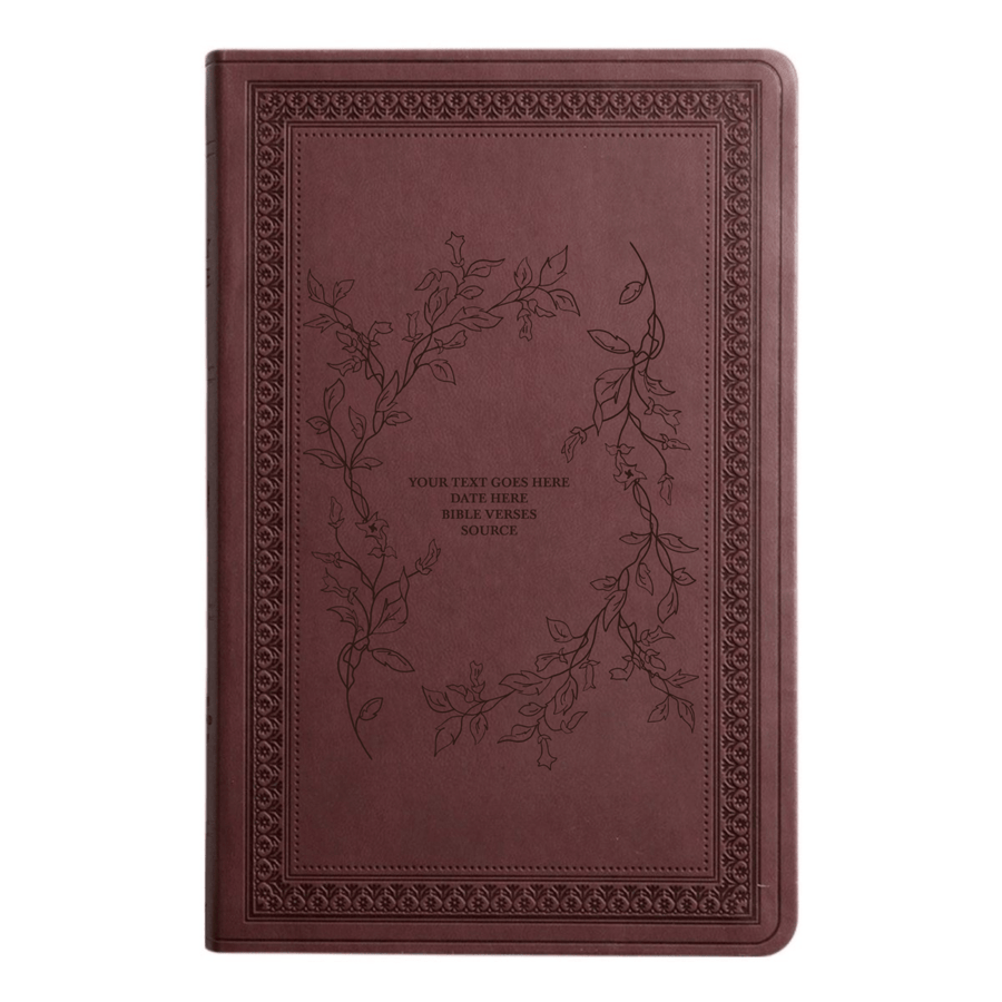 ESV Purple Plum Standard Size Holy Bible Large Print | Floral Vines - Shepherds Shelf