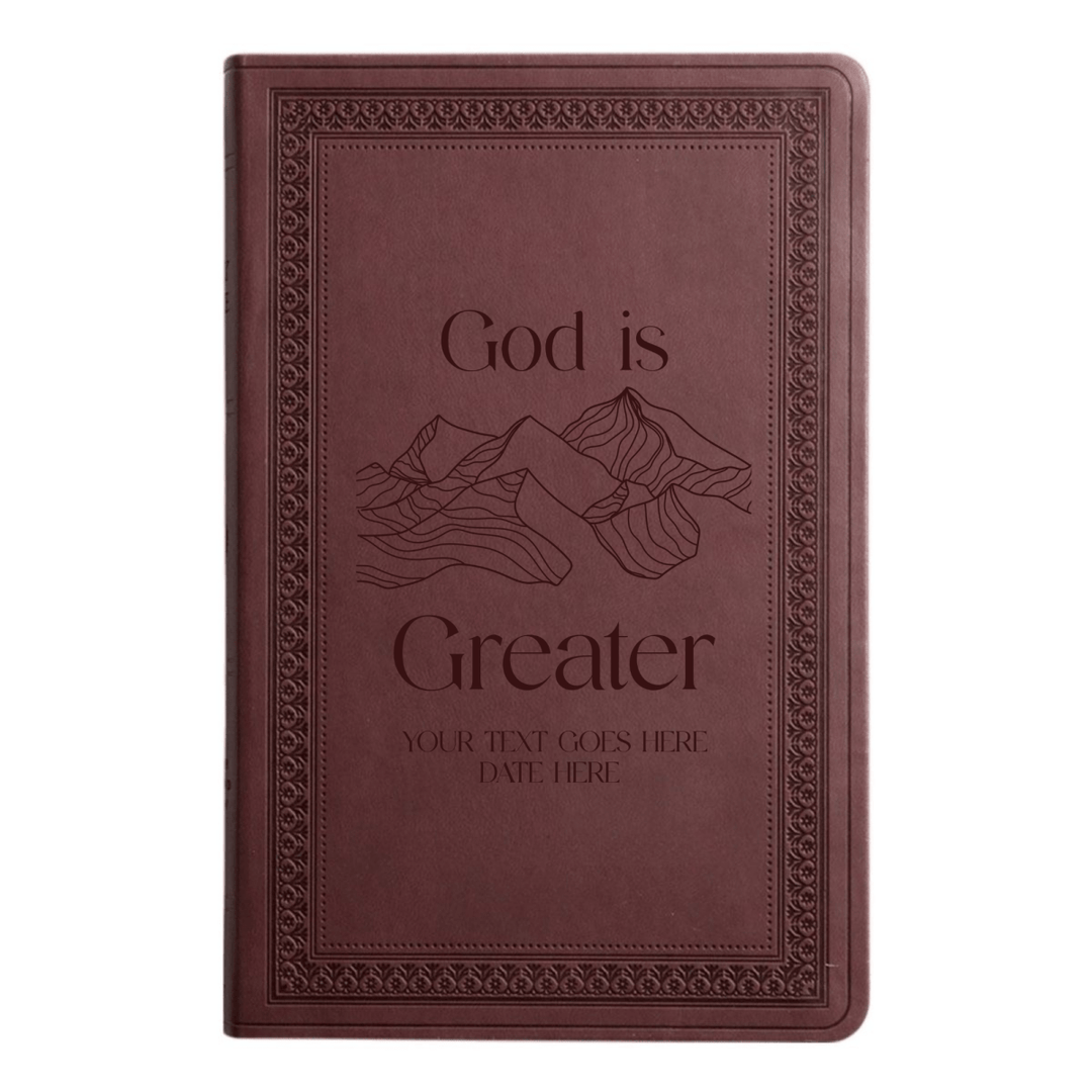 ESV Purple Plum Standard Size Holy Bible Large Print | God is Greater - Shepherds Shelf