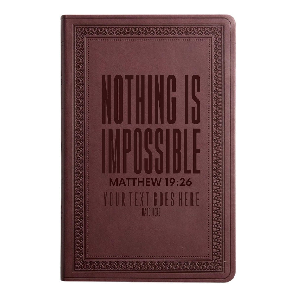ESV Purple Plum Standard Size Holy Bible Large Print | Matthew 19:26