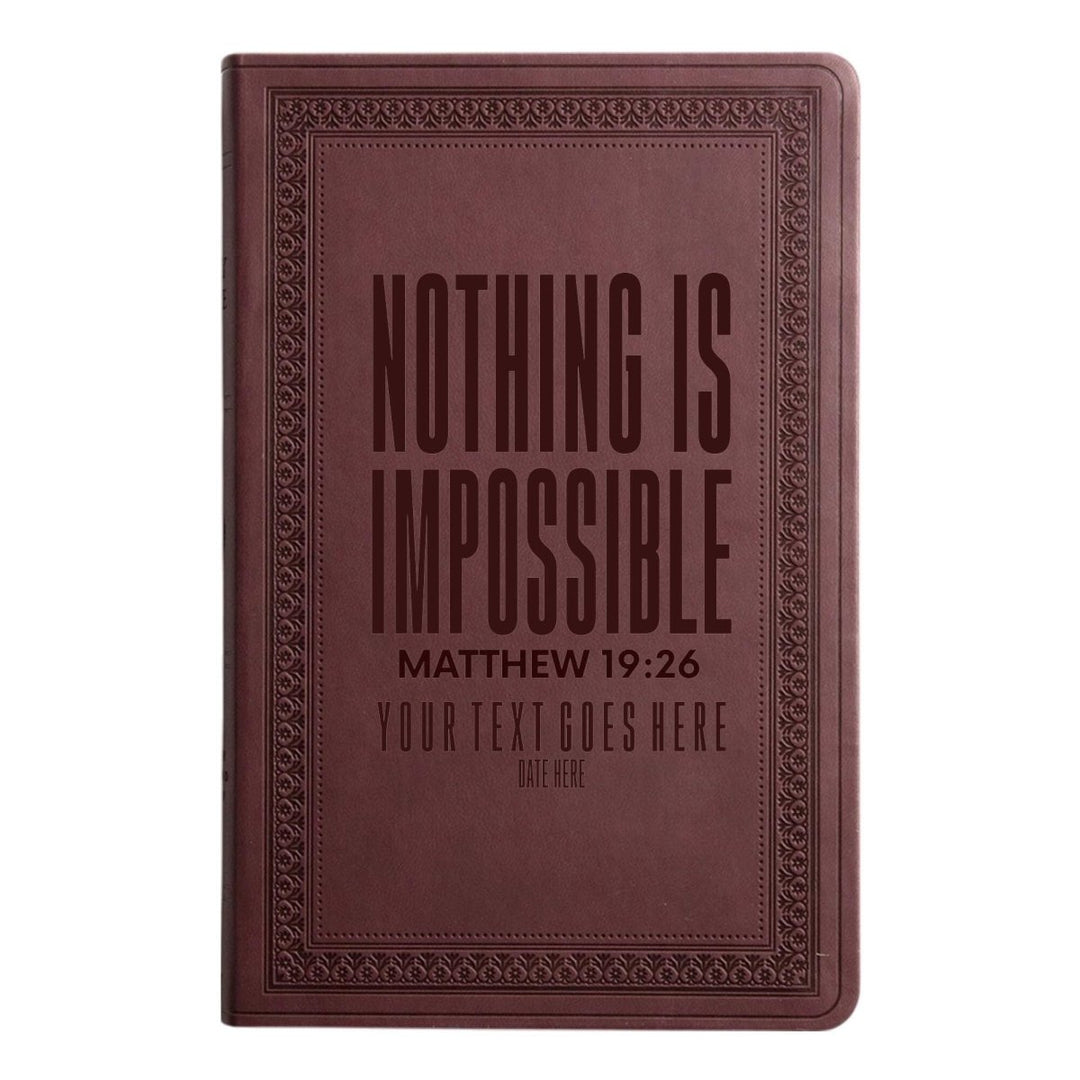 ESV Purple Plum Standard Size Holy Bible Large Print | Matthew 19:26 - Shepherds Shelf