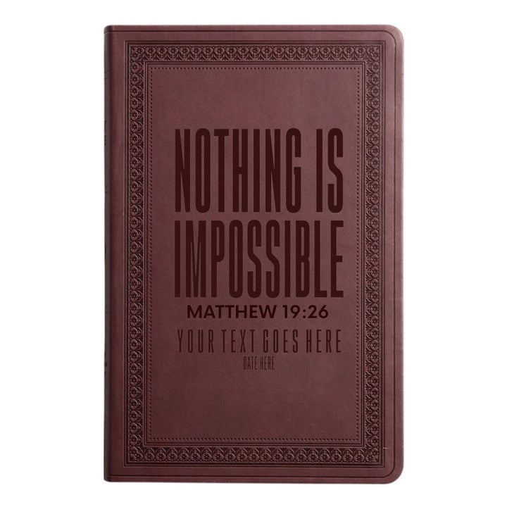 ESV Purple Plum Standard Size Holy Bible Large Print | Matthew 19:26 - Shepherds Shelf