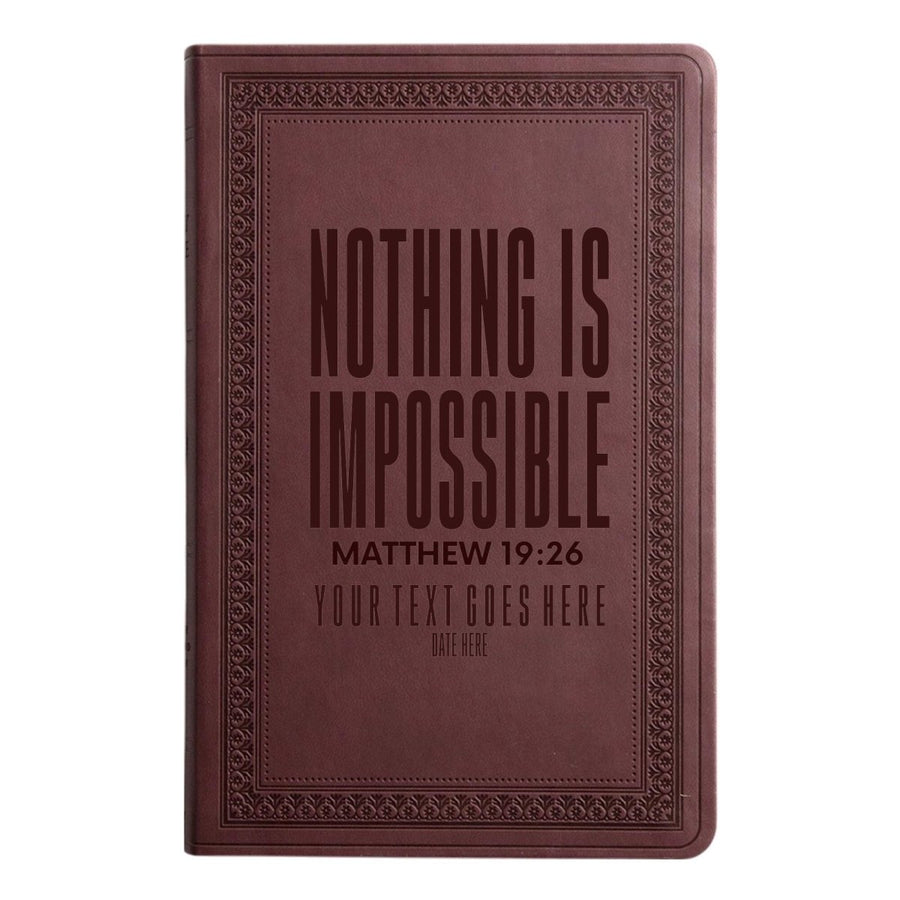 ESV Purple Plum Standard Size Holy Bible Large Print | Matthew 19:26 - Shepherds Shelf