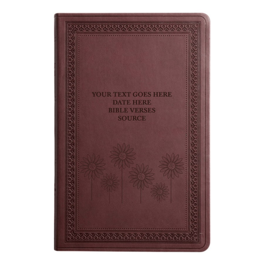 ESV Purple Plum Standard Size Holy Bible Large Print | Sun Flower - Shepherds Shelf