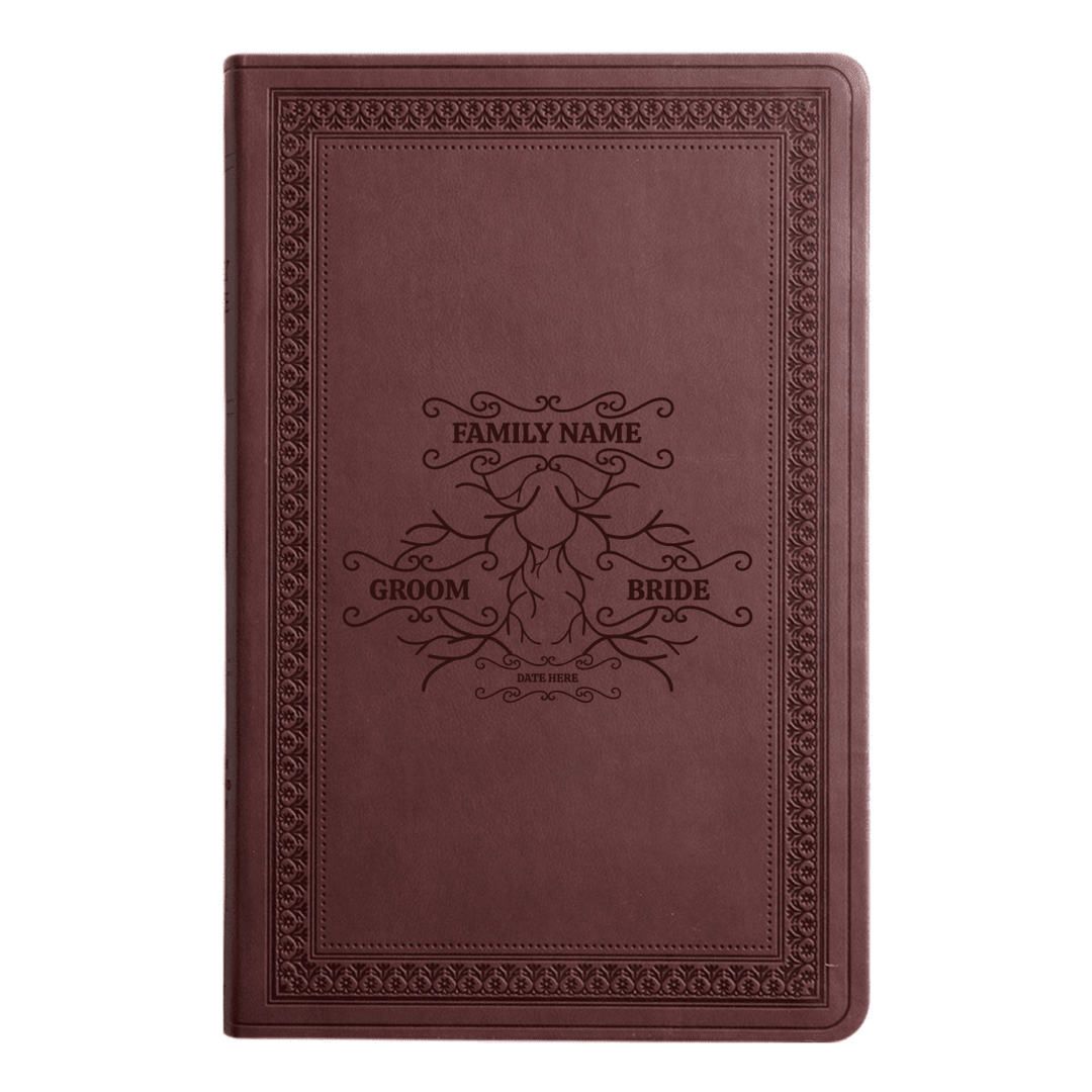 ESV Purple Plum Standard Size Holy Bible Large Print | Wedding Collection - Shepherds Shelf