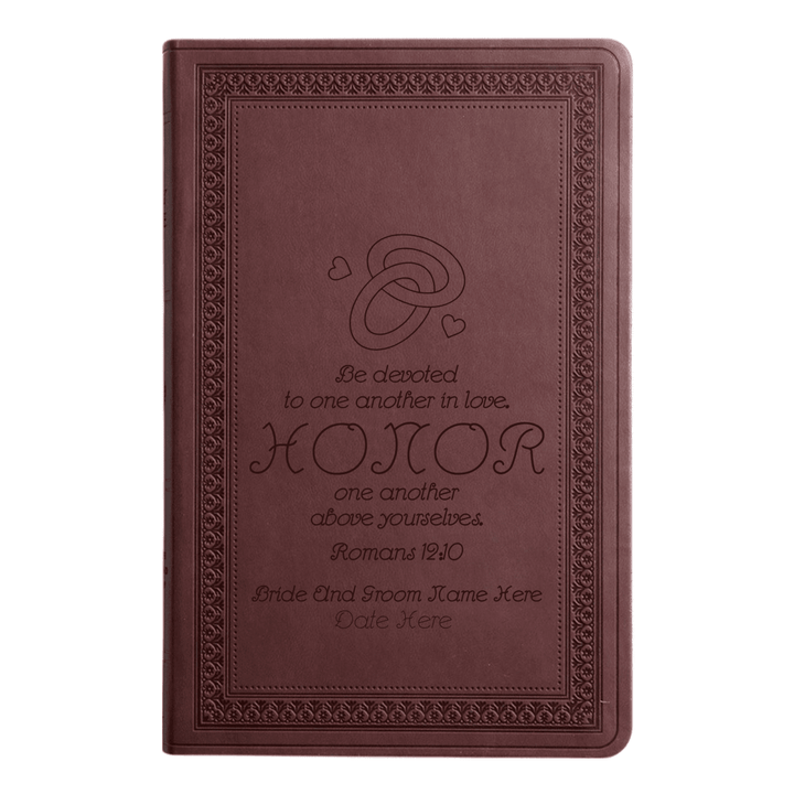 ESV Purple Plum Standard Size Holy Bible Large Print | Wedding Collection - Shepherds Shelf