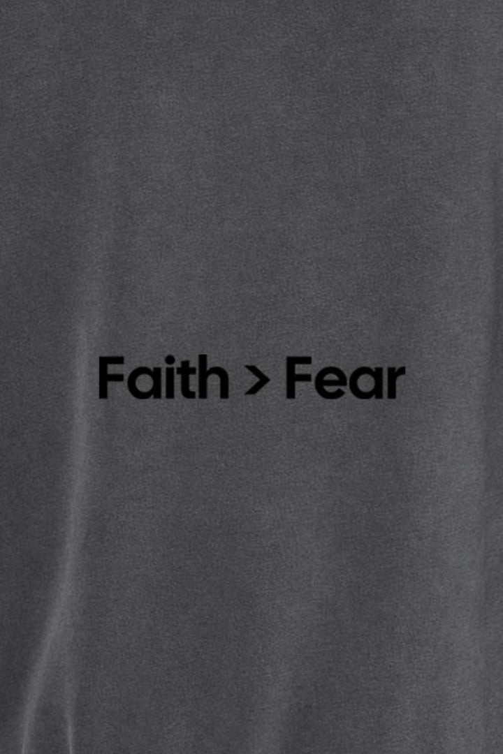 Faith > Fear Unisex Pigment - Dyed Hoodie Sweatshirt - Shepherds Shelf