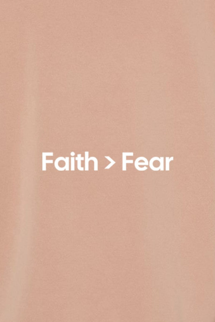 Faith > Fear Unisex Pigment - Dyed Hoodie Sweatshirt - Shepherds Shelf