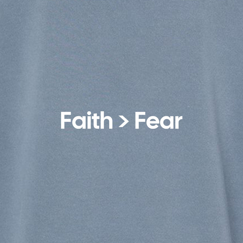 Faith Over Fear 4 Unisex Pigment - Dyed Hoodie Sweatshirt - Shepherds Shelf