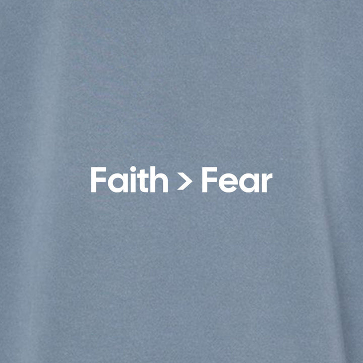 Faith Over Fear 4 Unisex Pigment - Dyed Hoodie Sweatshirt - Shepherds Shelf