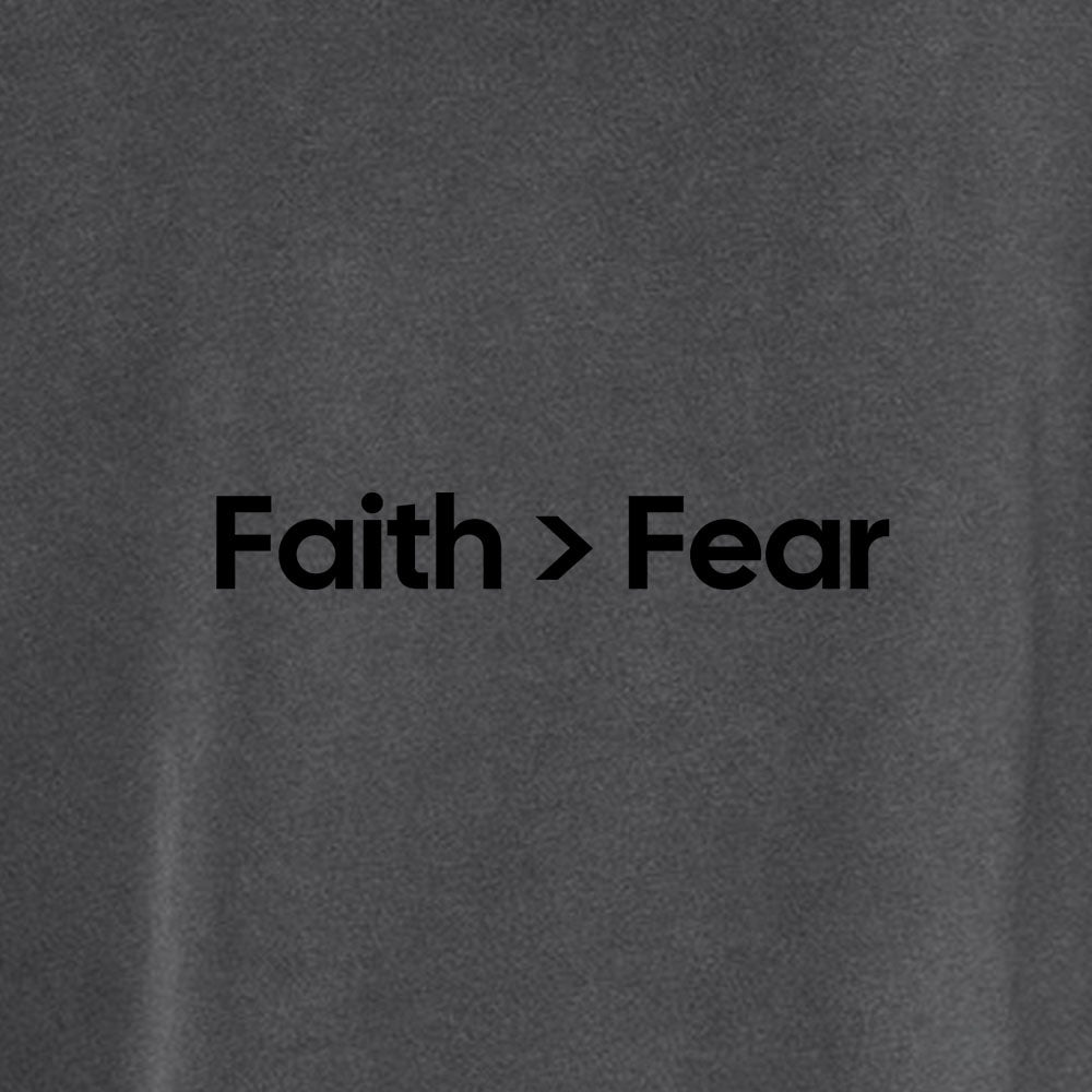 Faith Over Fear 4 Unisex Pigment - Dyed Hoodie Sweatshirt - Shepherds Shelf