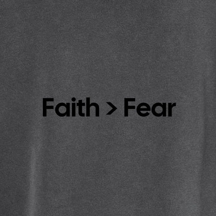 Faith Over Fear 4 Unisex Pigment - Dyed Hoodie Sweatshirt - Shepherds Shelf