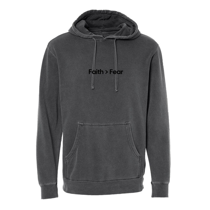 Faith Over Fear 4 Unisex Pigment - Dyed Hoodie Sweatshirt - Shepherds Shelf
