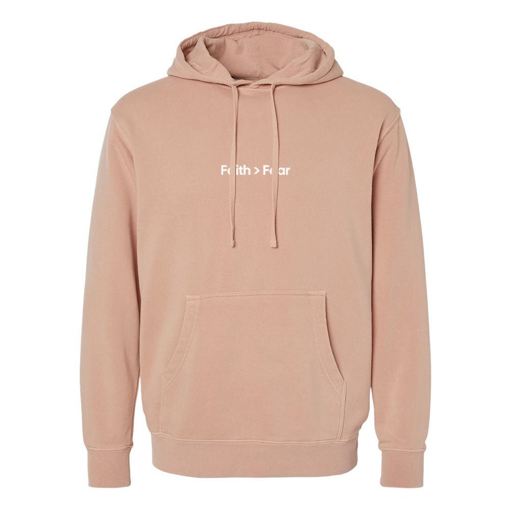 Faith Over Fear 4 Unisex Pigment - Dyed Hoodie Sweatshirt - Shepherds Shelf