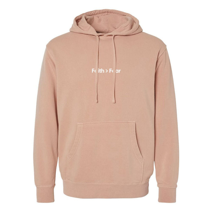 Faith Over Fear 4 Unisex Pigment - Dyed Hoodie Sweatshirt - Shepherds Shelf