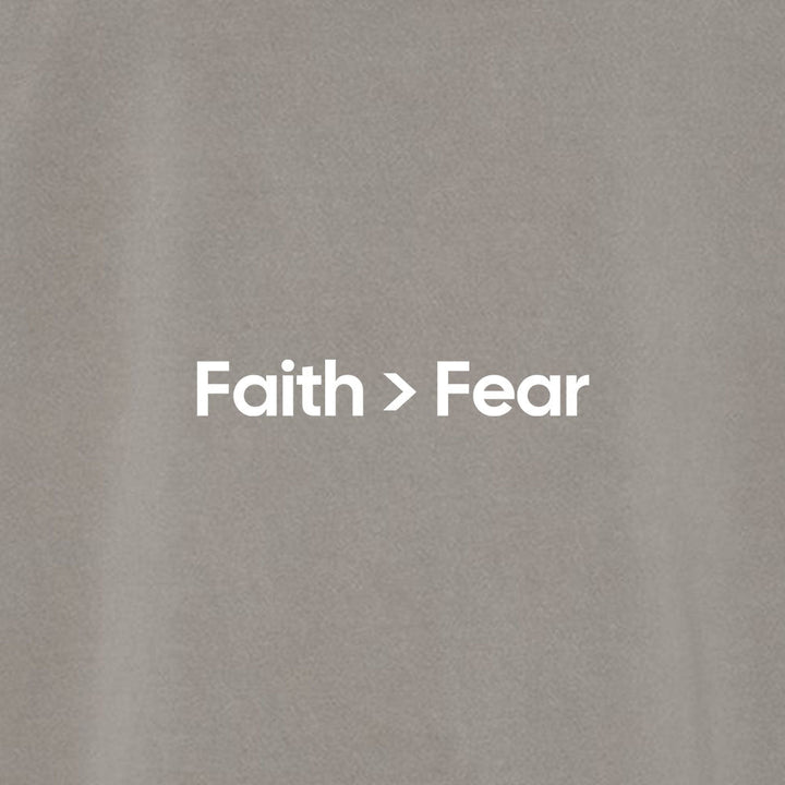 Faith Over Fear 4 Unisex Pigment - Dyed Hoodie Sweatshirt - Shepherds Shelf