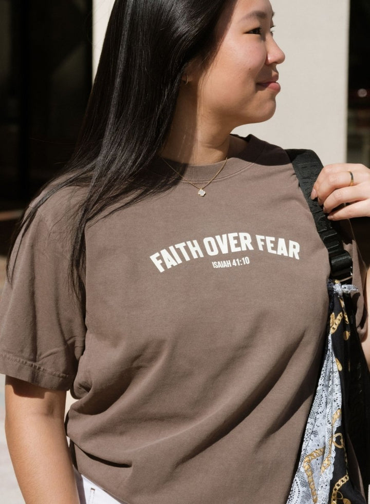 Faith Over Fear Unisex Garment - Dyed Tee - Shepherds Shelf