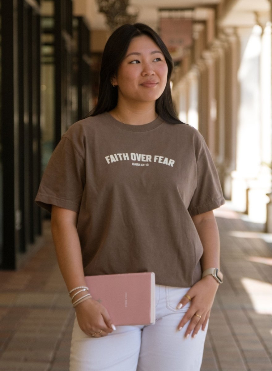 Faith Over Fear Unisex Garment - Dyed Tee - Shepherds Shelf