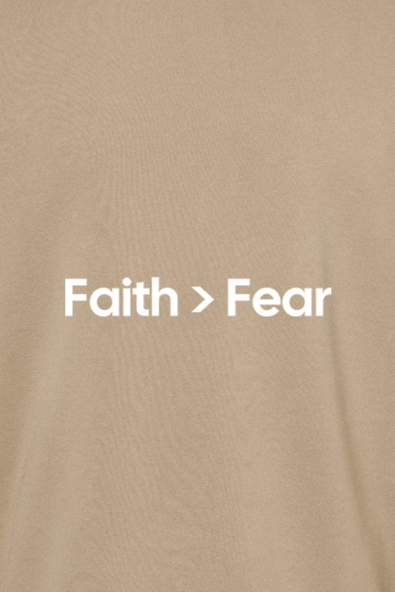 Faith Over Fear Unisex Pigment - Dyed Crewneck Sweatshirt - Shepherds Shelf