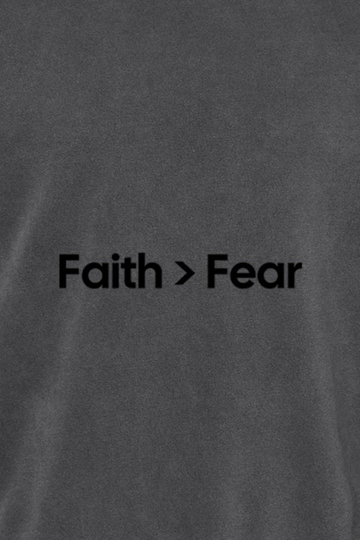 Faith Over Fear Unisex Pigment - Dyed Crewneck Sweatshirt - Shepherds Shelf