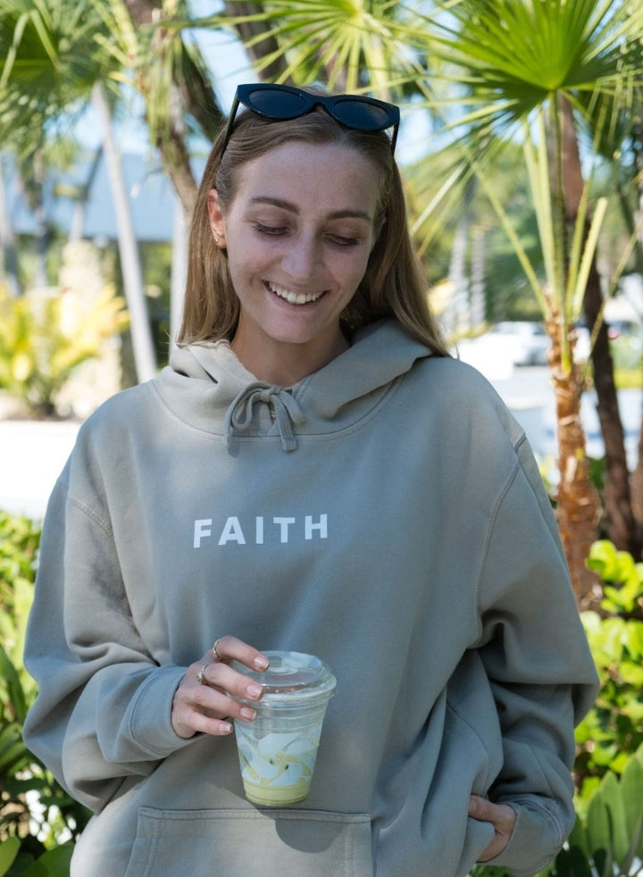 Faith Unisex Pigment - Dyed Crewneck Sweatshirt - Shepherds Shelf
