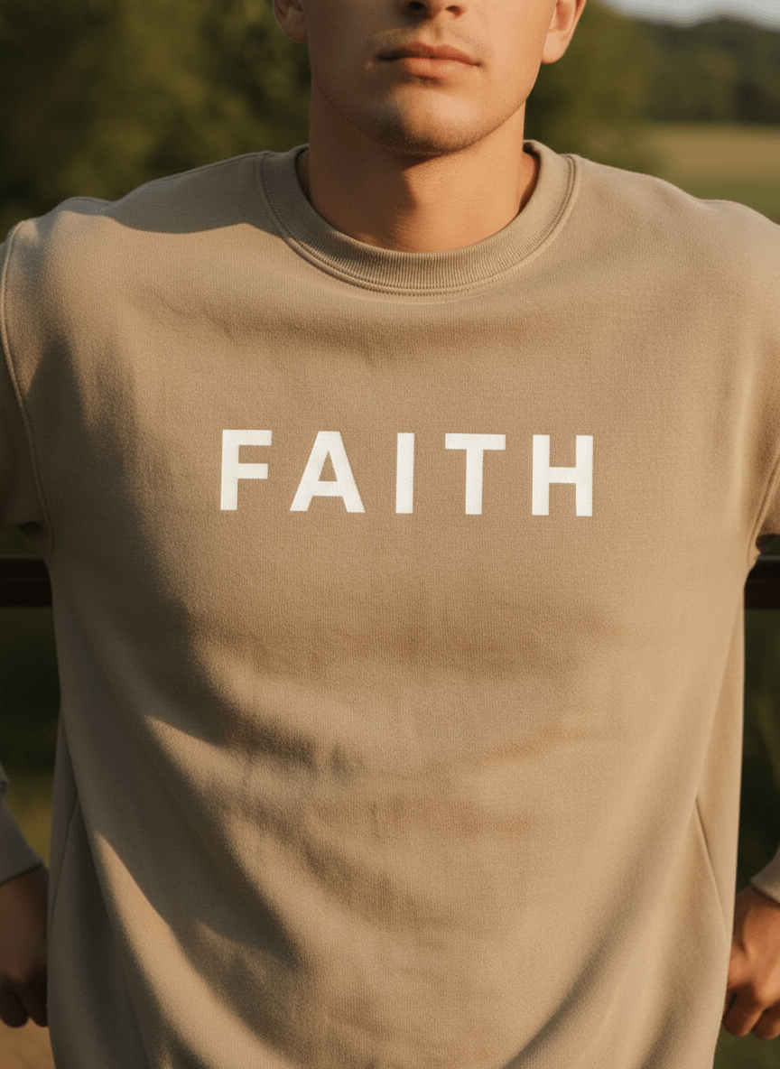 Faith Unisex Pigment - Dyed Crewneck Sweatshirt - Shepherds Shelf