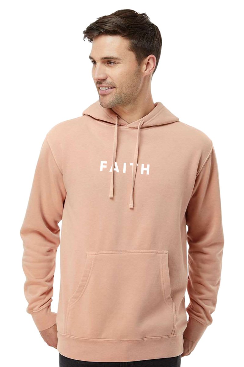 Faith Unisex Pigment - Dyed Hoodie Sweatshirt - Shepherds Shelf