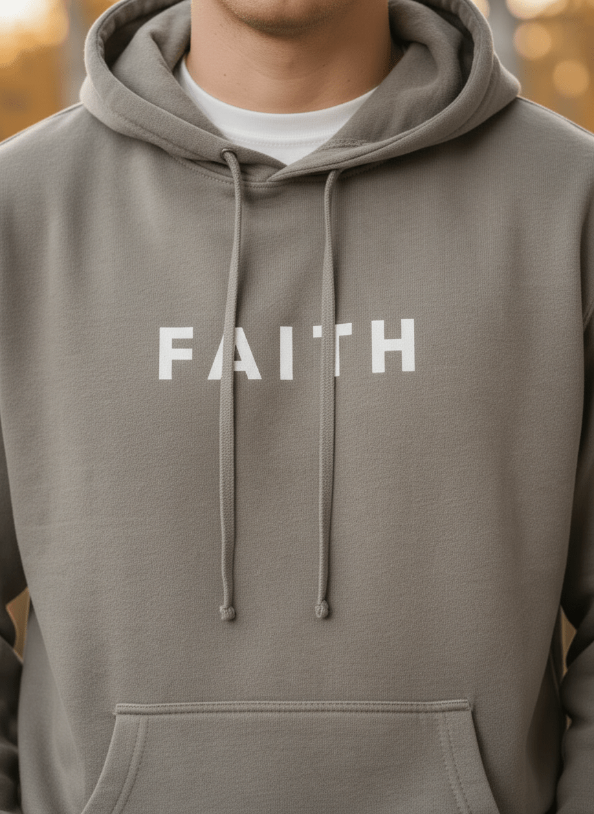 Faith Unisex Pigment - Dyed Hoodie Sweatshirt - Shepherds Shelf
