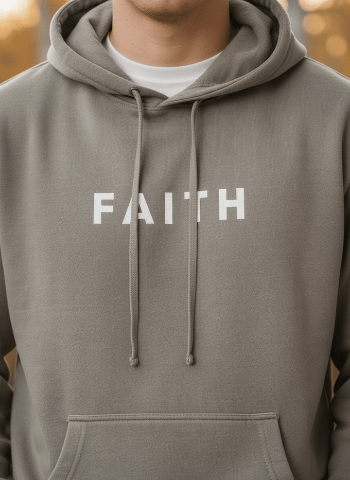 Faith Unisex Pigment - Dyed Hoodie Sweatshirt - Shepherds Shelf