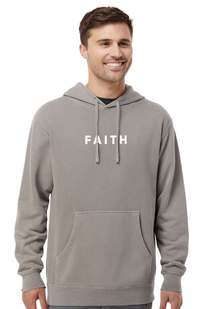 Faith Unisex Pigment - Dyed Hoodie Sweatshirt - Shepherds Shelf