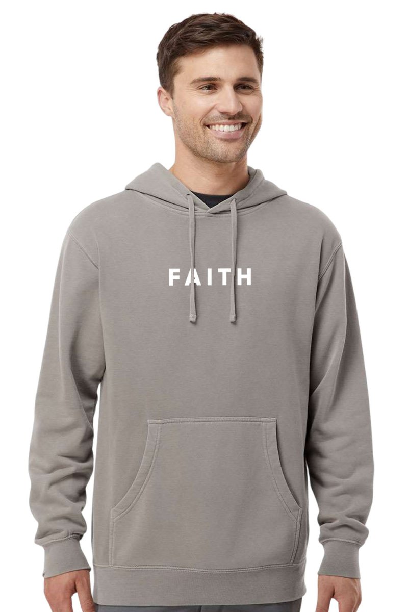 Faith Unisex Pigment - Dyed Hoodie Sweatshirt - Shepherds Shelf