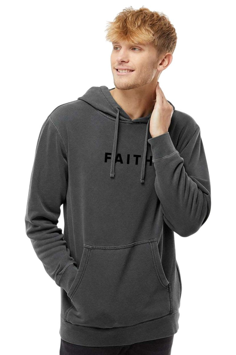Faith Unisex Pigment - Dyed Hoodie Sweatshirt - Shepherds Shelf