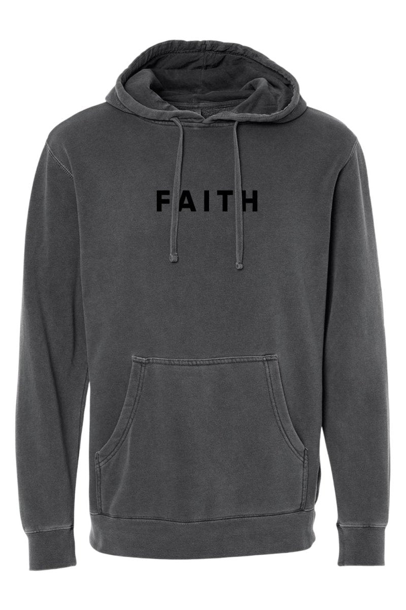 Faith Unisex Pigment - Dyed Hoodie Sweatshirt - Shepherds Shelf