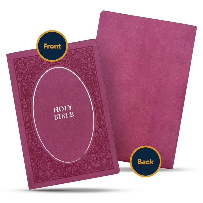 Faux Leather Pink Personalized NIV Holy Bible | Small Text