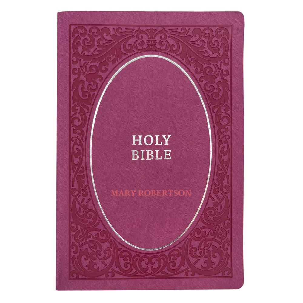 Faux Leather Pink Personalized NIV Holy Bible | Small Text