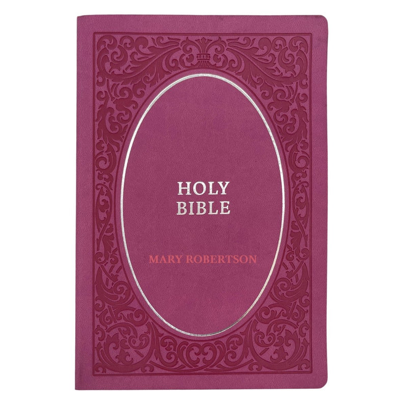 Faux Leather Pink Personalized NIV Holy Bible | Small Text