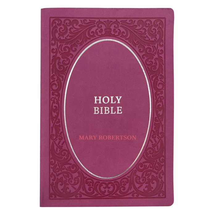 Faux Leather Pink Personalized NIV Holy Bible | Small Text