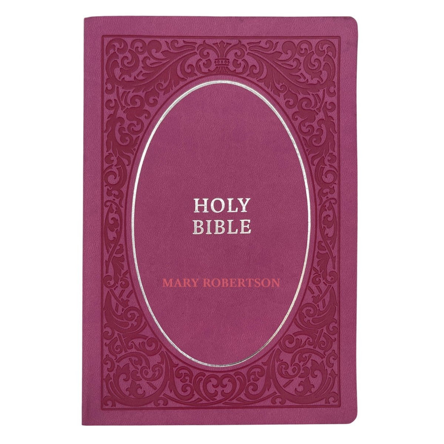 Faux Leather Pink Personalized NIV Holy Bible | Small Text - Shepherds Shelf