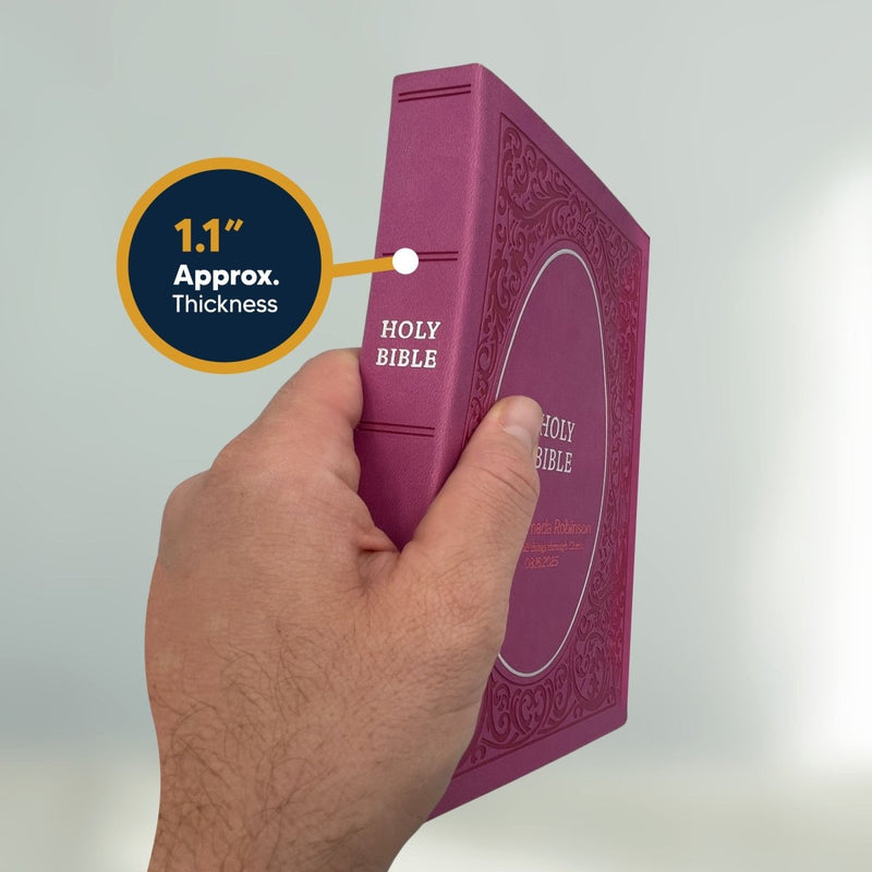 Faux Leather Pink Personalized NIV Holy Bible | Small Text