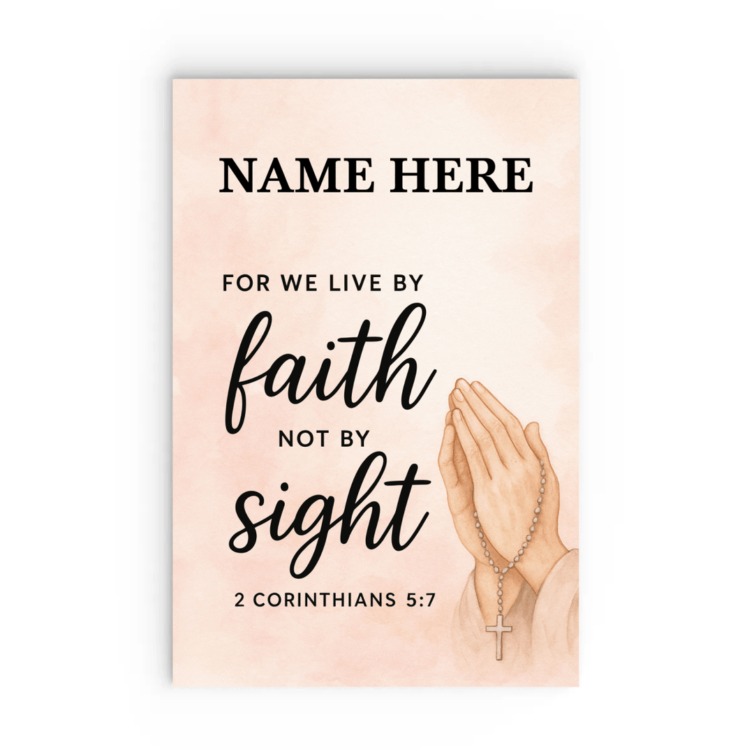 Framed Canvas 2 Corinthians 5:7 - Shepherds Shelf