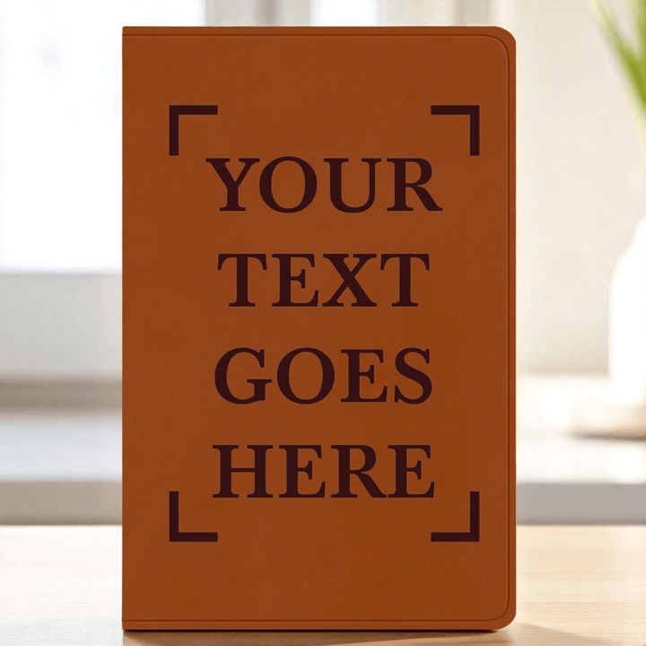 Full Cover Your Own Text Engraved ESV Large Print Bible | Light Brown Faux Leather | Shepherds Shelf - Shepherds Shelf