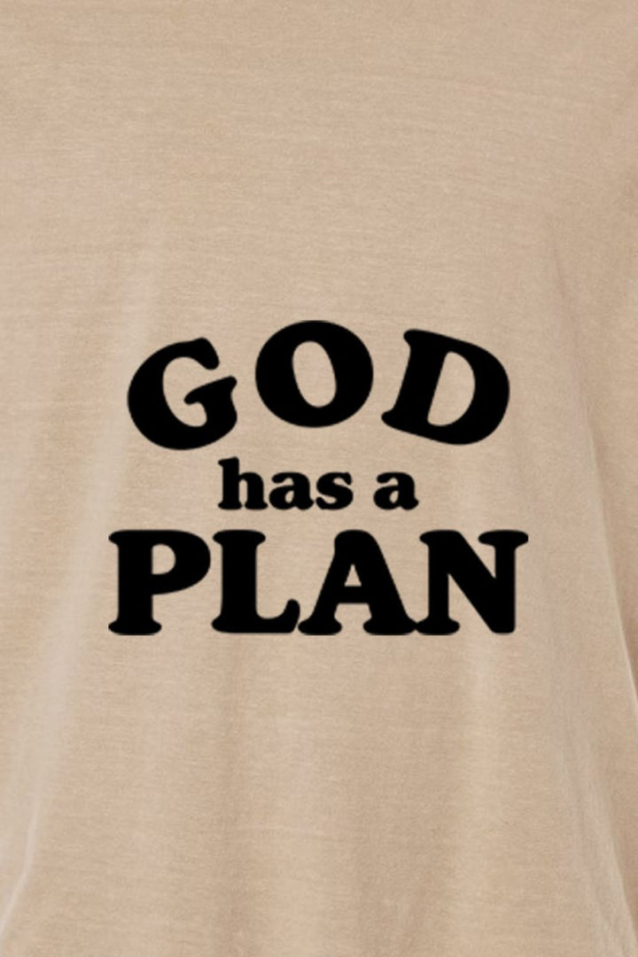 God has a Plan Unisex Garment - Dyed Tee - Shepherds Shelf