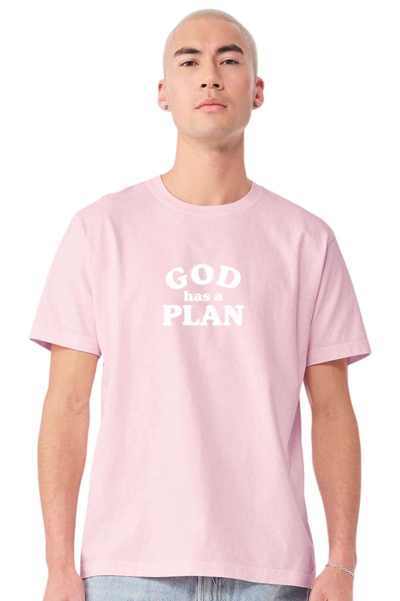 God has a Plan Unisex Garment - Dyed Tee - Shepherds Shelf