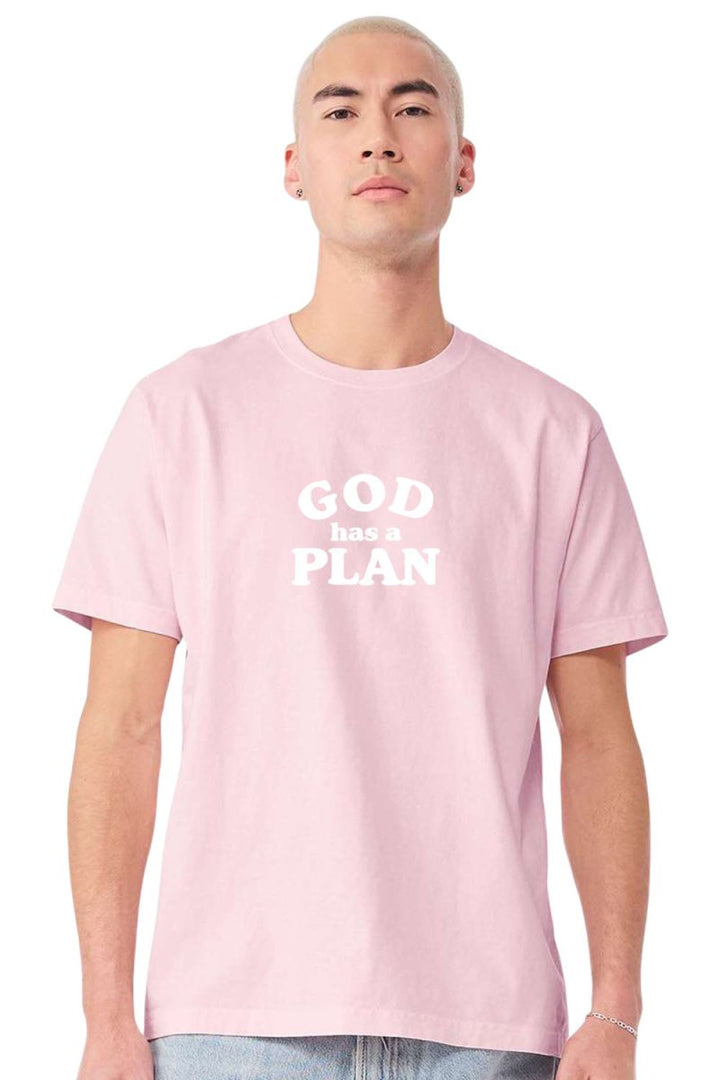 God has a Plan Unisex Garment - Dyed Tee - Shepherds Shelf