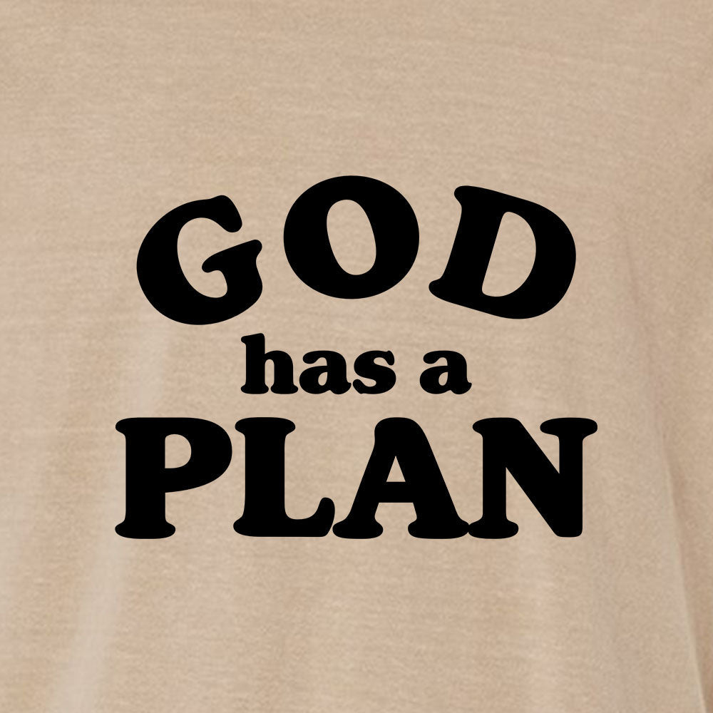 God has a Plan Unisex Garment - Dyed Tee - Shepherds Shelf